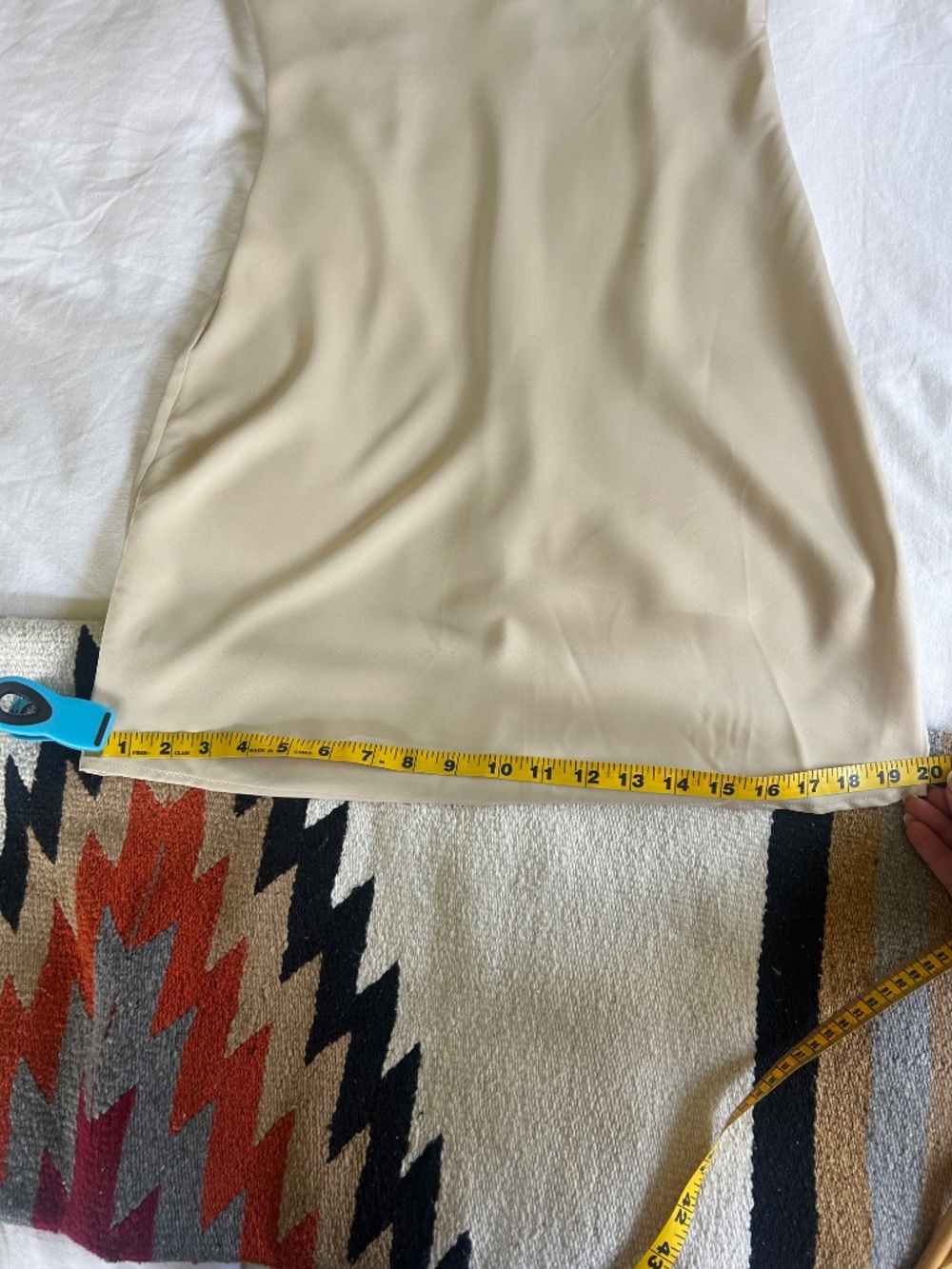 urban outfitters champagne satin slip dress cowl neck size m - Picture 10 of 12
